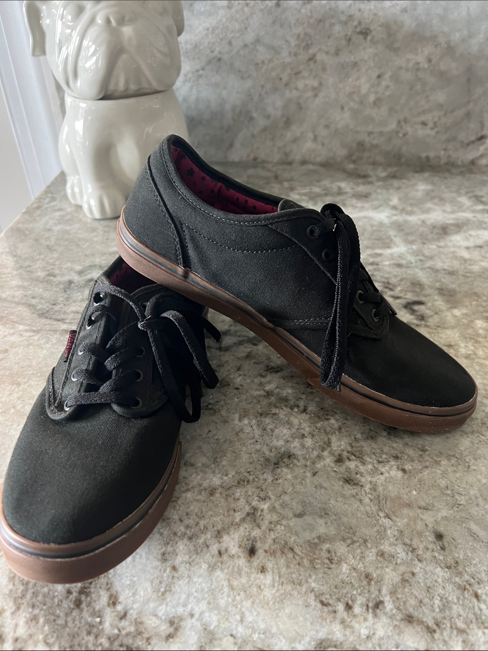 Women’s Vans Black with gum soles